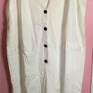 White Button-Down Romper